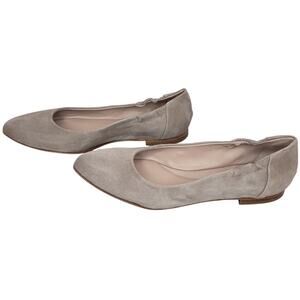 NWOB ITALEAU Women's Taupe Mara Ballet Flat Italian Suede Size?  EU 37.5/US 7